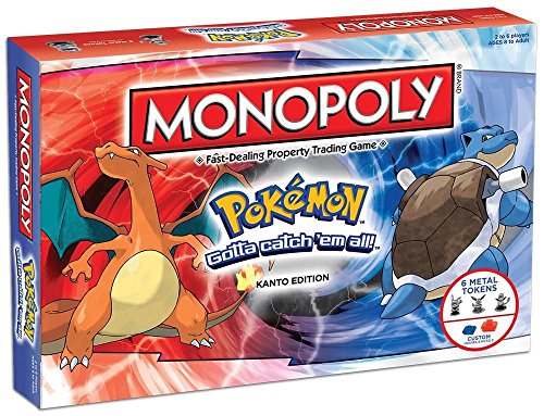 Pokemon Monopoly Juego de Mesa, 2-6 Jugadores